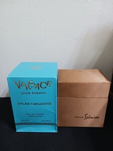 【未使用】VERSACE DYLAN TURQOISE 100ml 箱付き 経年劣化品/【未使用】POLA セレニオン 15ml 箱付き 経年劣化品