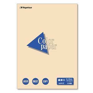 【新品】（まとめ）長門屋商店 Color Paper A4最厚口 アイボリー ナ-3515 1冊(25枚) 〔×20セット〕