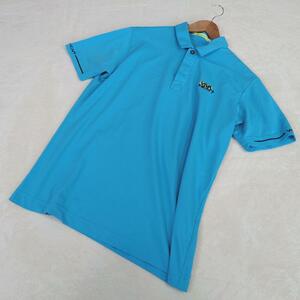 【ビバハート】ゴルフウェア　シャツ　半袖　グリーン　50　XL　メンズ　エメラルドグリーン
