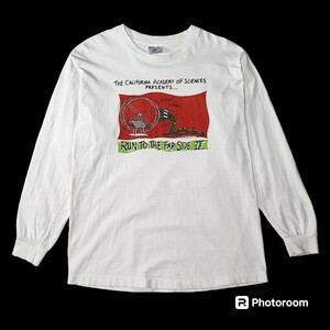 90S USA製 SOF Tee Jays ロンT 長袖 Tシャツ 白 ホワイト イラスト企業 アメカジ 古着 ネズミ ヘビ ビンテージ