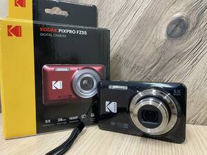 ◇16MPのフルＨＤ搭載機! Kodak PIXPRO FZ55 コンパクトデジタルカメラ コダック デジカメ 稼働品 ブラック 【Ｇ123TY】