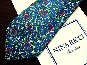 ♪5492C♪良品【花 小花 柄】ニナリッチ【NINA RICCI】ネクタイ