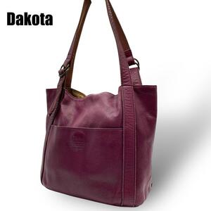 【美品】Dakota ダコタ　トートバッグ　ワンショルダーバッグ　希少パープル