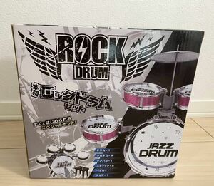 【新品未開封】本格ロックドラムセット ROCK DRUM　ドラムセット　リズム感　音感　JAZZ DRUM タムタム シンバル ペダル 室内練習　ピンク