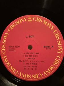 浜田省吾 J.BOY　レコード　アナログ　Pop Rock, Arena Rock　（２））