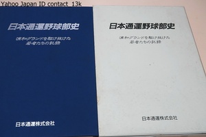 日本通運野球部史・浦和グランドを駆け抜けた若者たちの記録/非売品/闘いの記録・歴代監督座談会/応援歌サトウハチロー作詞・藤山一郎作曲