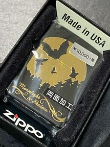 zippo ムーンライト シャドウ 特殊加工 両面デザイン 希少モデル 2014年製 ケース 保証書付き