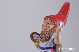 フンメル人形 #17 531-37 テニスボーイ 妖精のテッド Ted the Tennis Player/Gnome Co-boy TMK-6 高さ18cm ゲーベル 独 Goebel HUMMEL