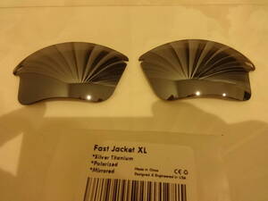 ★処分価格！！★オークリー ファストジャケットXL用 カスタム偏光レンズ TITANIUM Color Polarized 新品 Oakley Fast Jacket XL