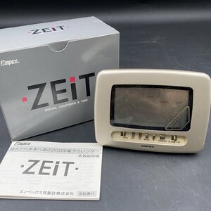 1015F114 Empex. 過去から未来へ遊ぶ200年電子カレンダー 取扱説明書 ZEIT エンペックス気象計株式会社 置時計　デジタル 新品 動作未確認