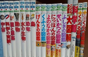 17冊★美品 小学館の図鑑NEO プレNEO 科学館 キッズペディア 宇宙 星と星座 動物 恐竜 水の生物 鳥 くらべる図鑑 科学の実験　