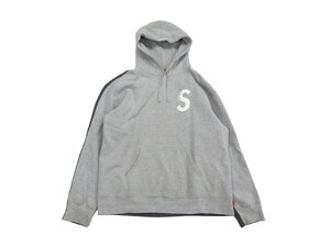 XL 21AW Supreme S Logo Split Hooded Sweatshirt パーカー グレー スウェット コムドットゆうた着