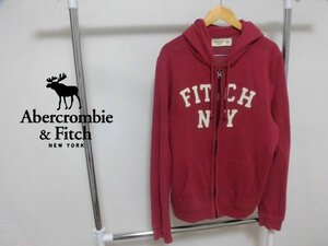 ABERCROMBIE&FITCH アバクロンビー＆フィッチ A&F アバクロ/ロゴワッペン スウェット ジップ パーカー XXL/ZIPフーディ 2XL/メンズ