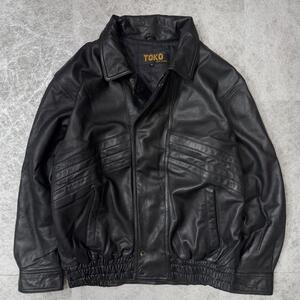 ヴィンテージ 最高級レザー ジャケット A-2型 フライトジャケット vintage finest leather Mサイズ ブラック 黒 