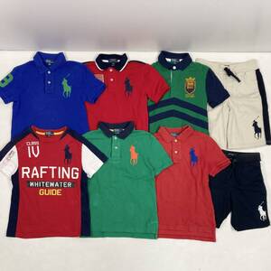 ◆古着 POLO RALPH LAUREN ポロ・ラルフローレン キッズ 男の子 8点 まとめ トップス ボトムス ポロシャツ Tシャツ サイズ 140 130 1.42kg