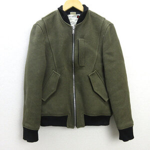 D■ザラ/Zara SRPLS ウールジャケット MA-1 JKT【USA S】カーキ/MENS/43【中古】