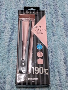 ◎0611u0950　テスコム ヘアアイロン ストレートアイロン 18mm 海外対応 コンパクト セラミックコーティング ブラック THS7