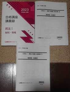 2023 LEC 行政書士 スマートクラス90 民法Ⅰ 総則・物権 横溝慎一郎 講義録 画面集 講義 令和5年