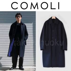 新品■23AW COMOLI ウールカシミヤミリタリーコート 2 Y03-04021 NAVY ナミカズ AURALEE MAATEE&SONS