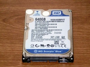 ★ 640GB ★ Western digital Blue 【 WD6400BPVT 】 良品 ★382