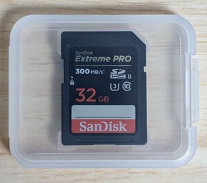 中古 SanDisk Extreme PRO 32GB 300MB/s SD カード SDHC UHS-II U3 送料無料