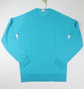 新品 John Smedley ジョンスメドレー 最高級メリノウール 　Lサイズ AQUA BLUE