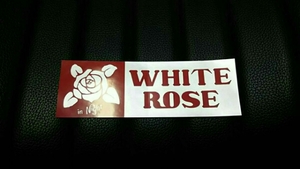 暴走族ステッカー　WHITEROSE　ホワイトローズ　耐熱　レッド