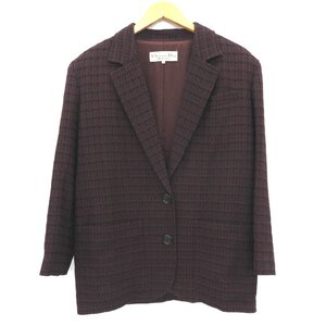 1円～【難有/中古】Christian Dior クリスチャンディオール プレタポルテ レディース ウールジャケット パープル サイズ：M 716101738 0111