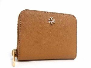 ■新品同様■ TORY BURCH トリーバーチ PVC コインケース コインパース 小銭入れ ブラウン系 AW9921