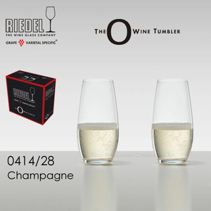 安定のステム無し RIEDEL【正規品】2脚入り リーデル・オー シリーズ シャンパングラス シャンパーニュ 優雅な泡 倒れにくい 安定 