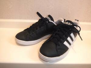 ★adidas アディダス★BLK合皮　24.5