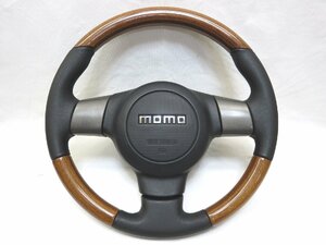 ムーブ ムーヴ LA100S モモ MOMO ウッド ステアリング ハンドル エアバック エアーバック カバー タント アトレー 管理番号（W-CIX02）