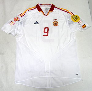 ユーロ04 スペイン(A)#9 F・トーレス Torres 半袖 adidas EURO2004パッチ M or L