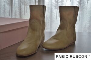 FABIO RUSCONI ファビオルスコーニ 1710 Splash Short Boots モデル1710 汚し加工 ショートブーツ ワークブーツ イタリア製 36 ほぼ未使用