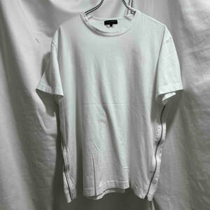 21SS COMME des GARCONS HOMME PLUS サイドジップ 半袖 Tシャツ ホワイト SIZE L コムデギャルソン オム プリュス