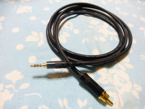 3.5mm4極 (オス Hiby) → RCA (オス) 同軸 デジタル ケーブル MOGAMI 2964 150cm 長め Hiby R6 R6Pro Hugo 等に ( Fiio 延長 対応可