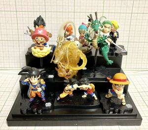 超レア！　ドラゴンボール　ワンピース　夢のフュージョン　フィギュア　10種　中古美品　悟空　ルフィ　神龍　ゾロ　べジータ　ブルマ