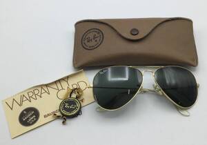 EE46■ サングラス Ray-Ban レイバン B&L BAUSCH&LOMB ボシュロム 58□14 ケース付き メガネ 眼鏡 現状品 ※歪み有り