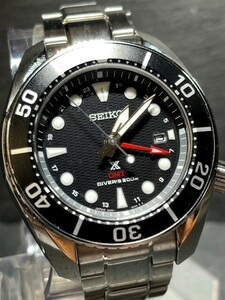 流通限定 新品 SEIKO セイコー PROSPEX プロスペックス SUMO スモウ ダイバースキューバ ソーラー 腕時計 GMT SBPK003 ブラック 黒