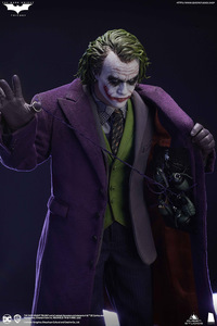 Queen Studios Inart 1/6 ダークナイト ジョーカー ネクタイ 首の長さを調整可能 新品未使用 バットマン BATMAN JOKER 検）ホットトイズ DX