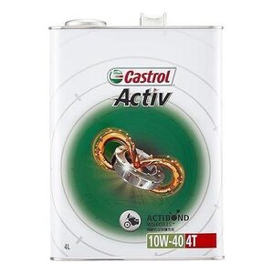 カストロール エンジンオイル Activ 4T 10W-40 4L O4985330114350