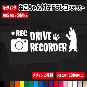 猫ちゃん付ドライブレコーダー ドラレコ　ねこ種146種類 ネコ カッティングステッカー 搭載車 車載カメラ