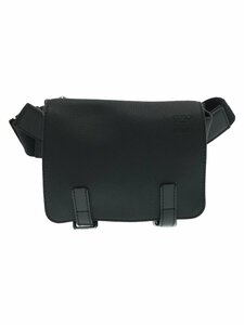 LOEWE◆MILITARY BUMBAG/ウエストバッグ/レザー/BLK