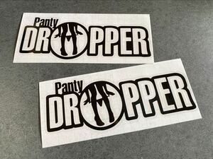 送料無料♪ Panty dropper ステッカー 【黒色】お得2枚セット JDM USDM US BMX skateboard jet ski アメ車 旧車 世田谷ベース