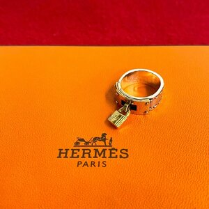 極 美品 HERMES エルメス ケリーリング シルバー925 K18ゴールド 指輪 10号 ゴールド シルバー アクセサリー レディース メンズ 99900