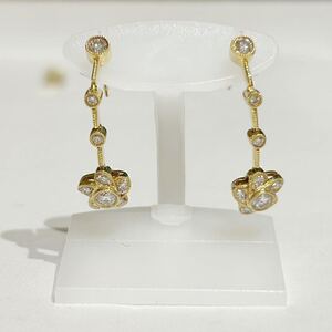 18金 ダイヤモンド ピアス