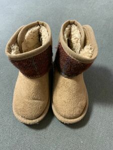 しまむら×HarrisTweed キッズブーツ　サイズ15センチ