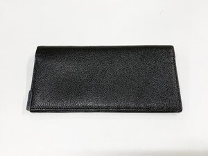 美品 GIORGIO ARMANI ジョルジオアルマーニ 長財布 メンズ 男性用 ロングウォレット ダークブラウン レザー スリム ビジネス イタリア製