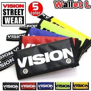 送料無料！『ＶＩＳＩＯＮ ＳＴＲＥＥＴ ＷＥＡＲ』男女兼用かぶせタイプ長財布(レッド)１個3132円が