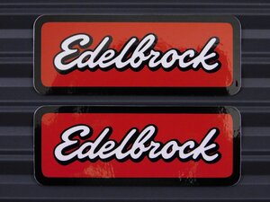 ◆送料\110◆【Edelbrock・エーデルブロック】※《レーシングステッカー／２枚セット》　(品番ms012)　アメリカン雑貨　ガレージ